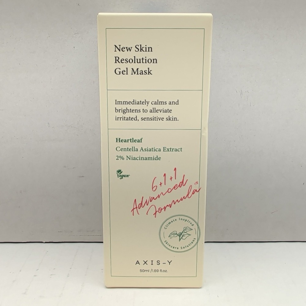 AXIS-Y New Skin Resolution Gel Mask 50ml Niacinamide Heartleaf Vegan K-Beauty